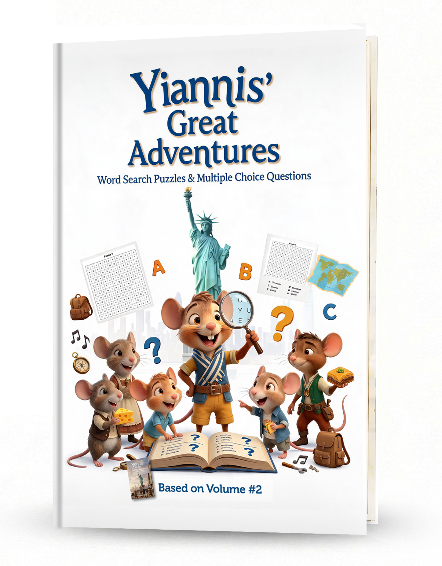 Yiannis’ Great Adventures - Comprehension Work Book Vol. 2 Word Search Puzzles & Multiple Choice Questions