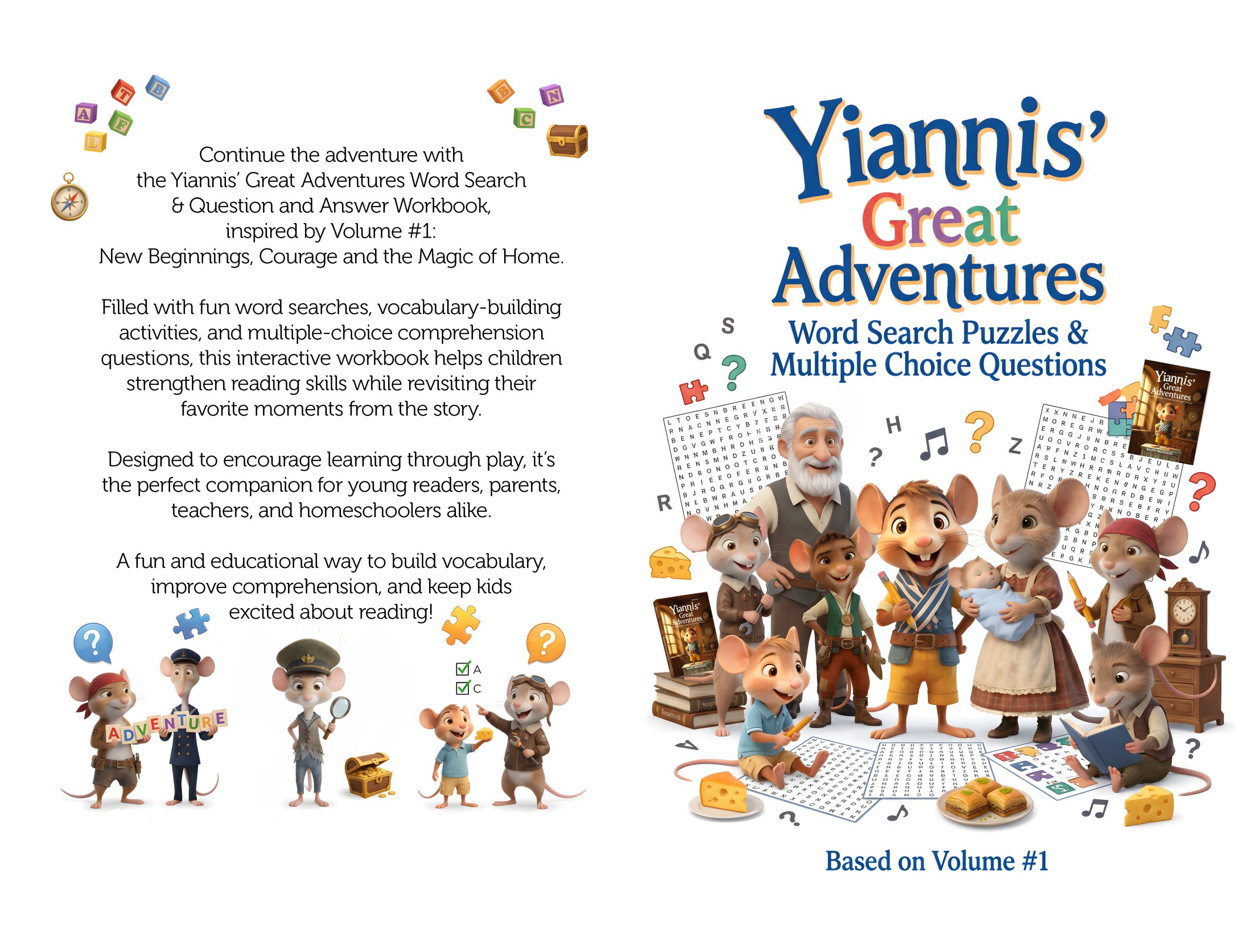 Yiannis’ Great Adventures - Comprehension Work Book Vol. 1 Word Search Puzzles & Multiple Choice Questions - Image 4